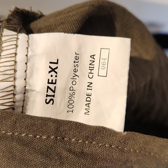 Olive Green Empire Waist Dress - Picture 5 of 5